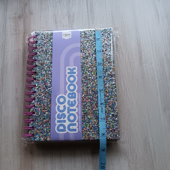NEW NPW Disco Notebook Spiral Bound Metallic Glitter Lined 6" - Picture 4 of 7